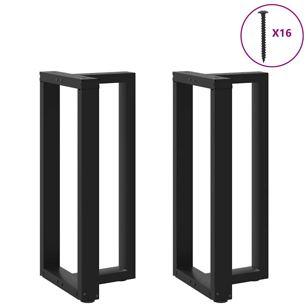 Pieds de table de bar forme de T 2 pcs noir 40x35x(91-92) cm