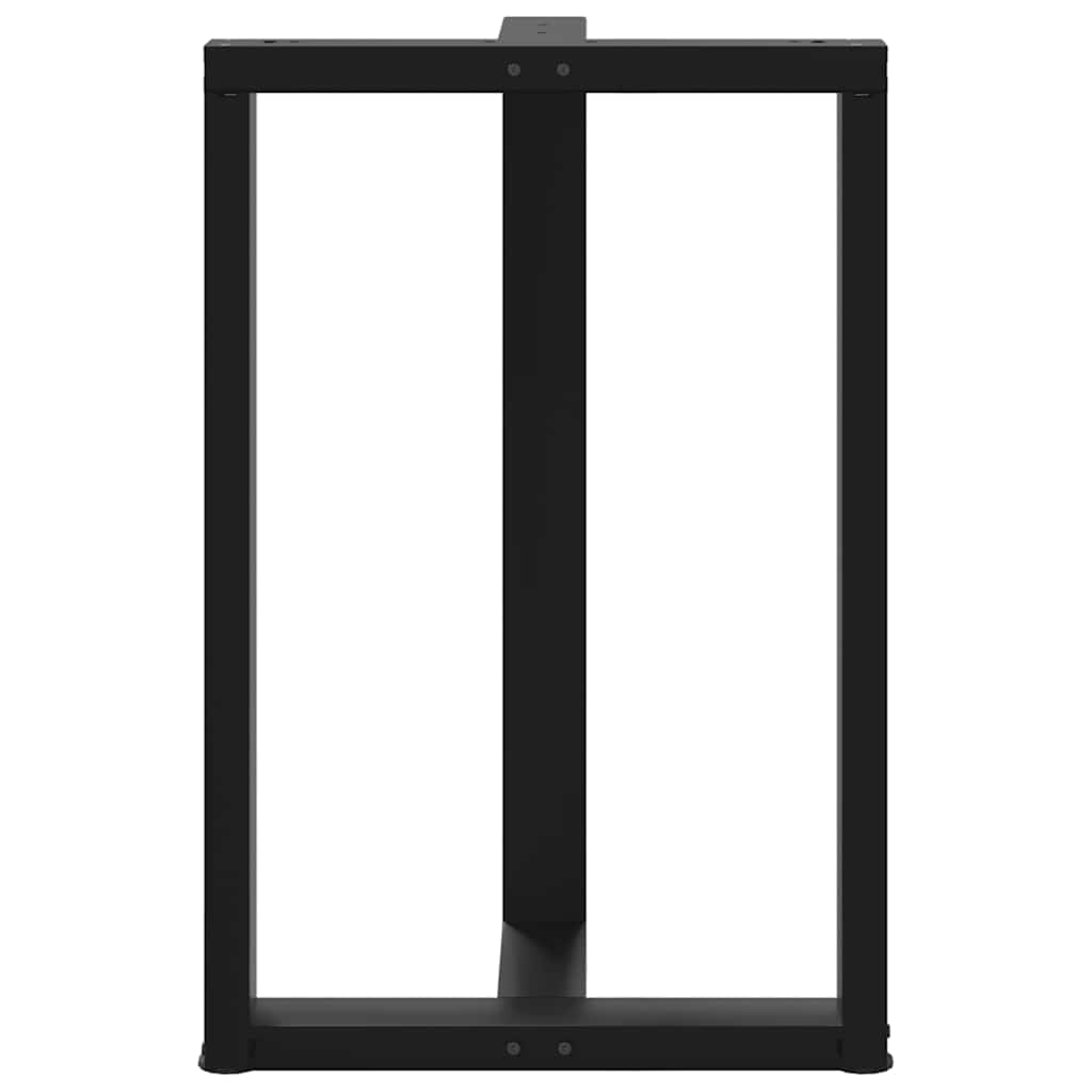 Pieds de table de bar forme de T 2 pcs noir 60x35x(91-92) cm