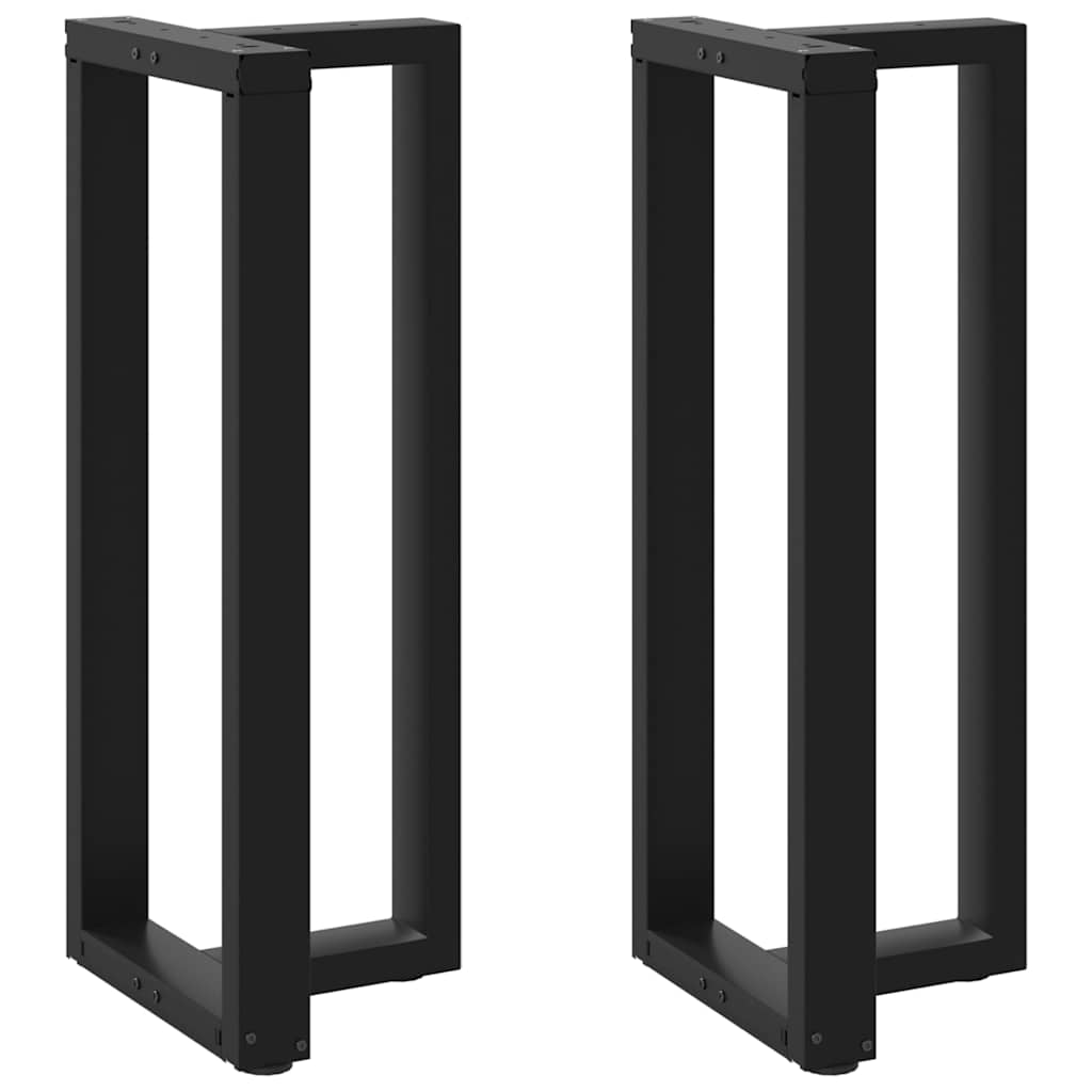 Pieds de table de bar forme de T 2 pcs noir 40x35x(101-102) cm