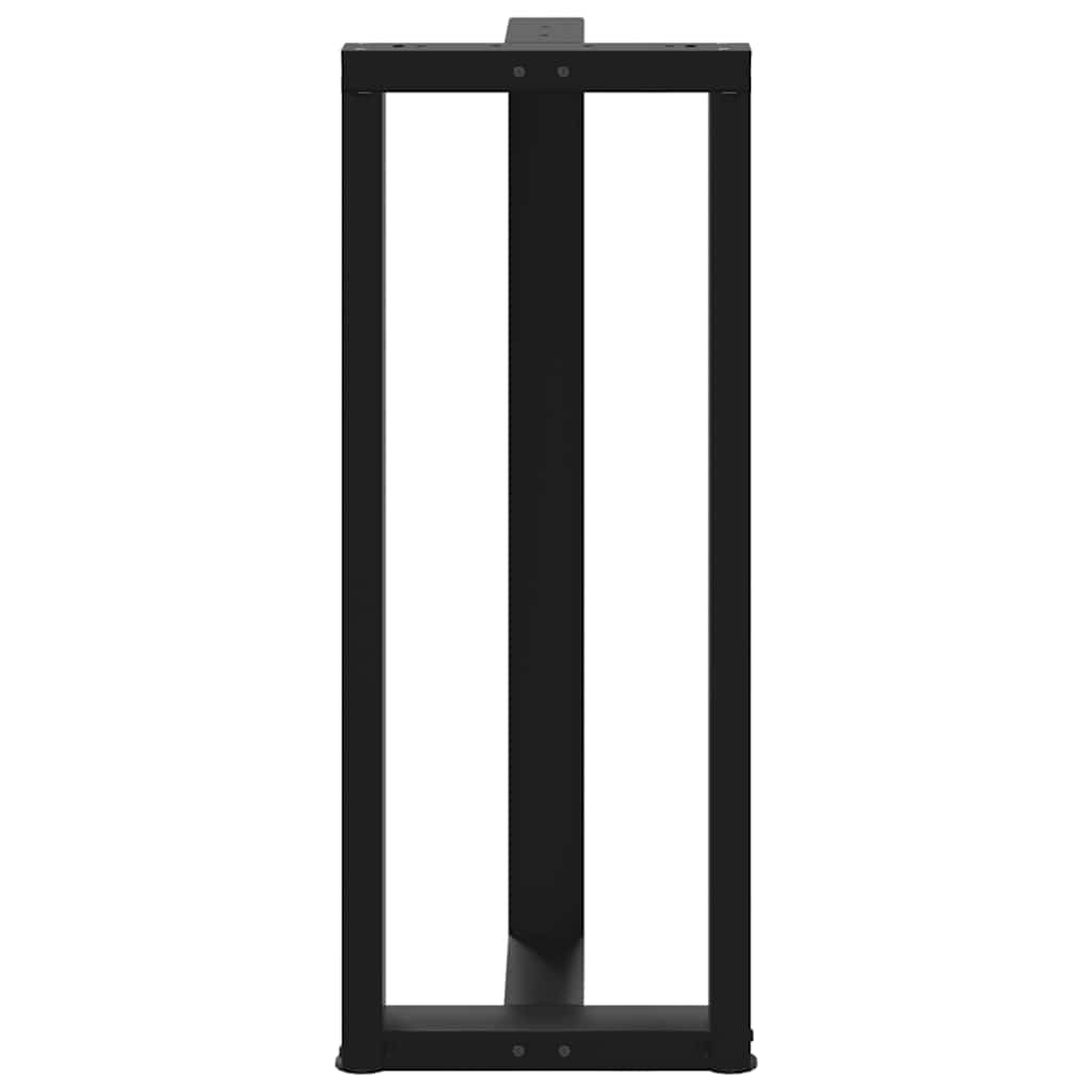 Pieds de table de bar forme de T 2 pcs noir 40x35x(101-102) cm