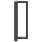 Pieds de table de bar forme de T 2 pcs anthracite acier