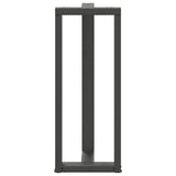 Pieds de table de bar forme de T 2 pcs anthracite acier