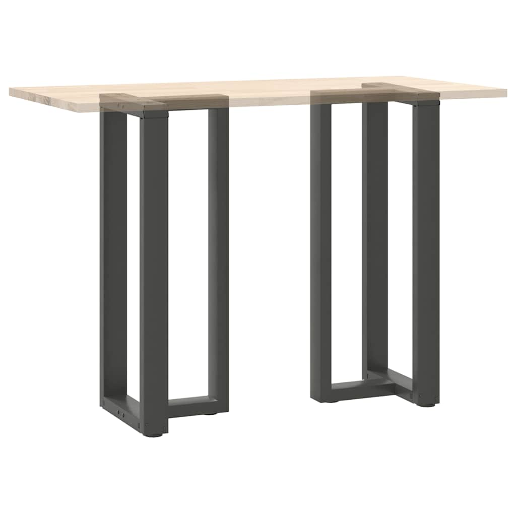 Pieds de table de bar forme de T 2 pcs anthracite acier