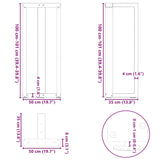 Pieds de table de bar forme de T 2 pcs anthracite acier