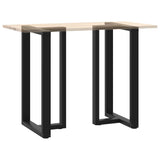 Pieds de table de bar forme de T 2 pcs noir 60x35x(101-102) cm