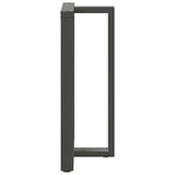 Pieds de table de bar forme de T 2 pcs anthracite acier