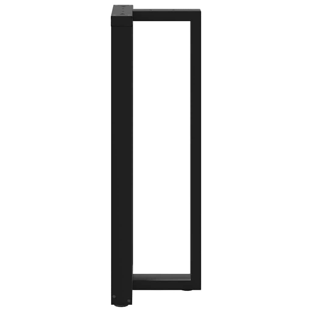 Pieds de table de bar forme de T 2 pcs noir 50x35x(111-112) cm