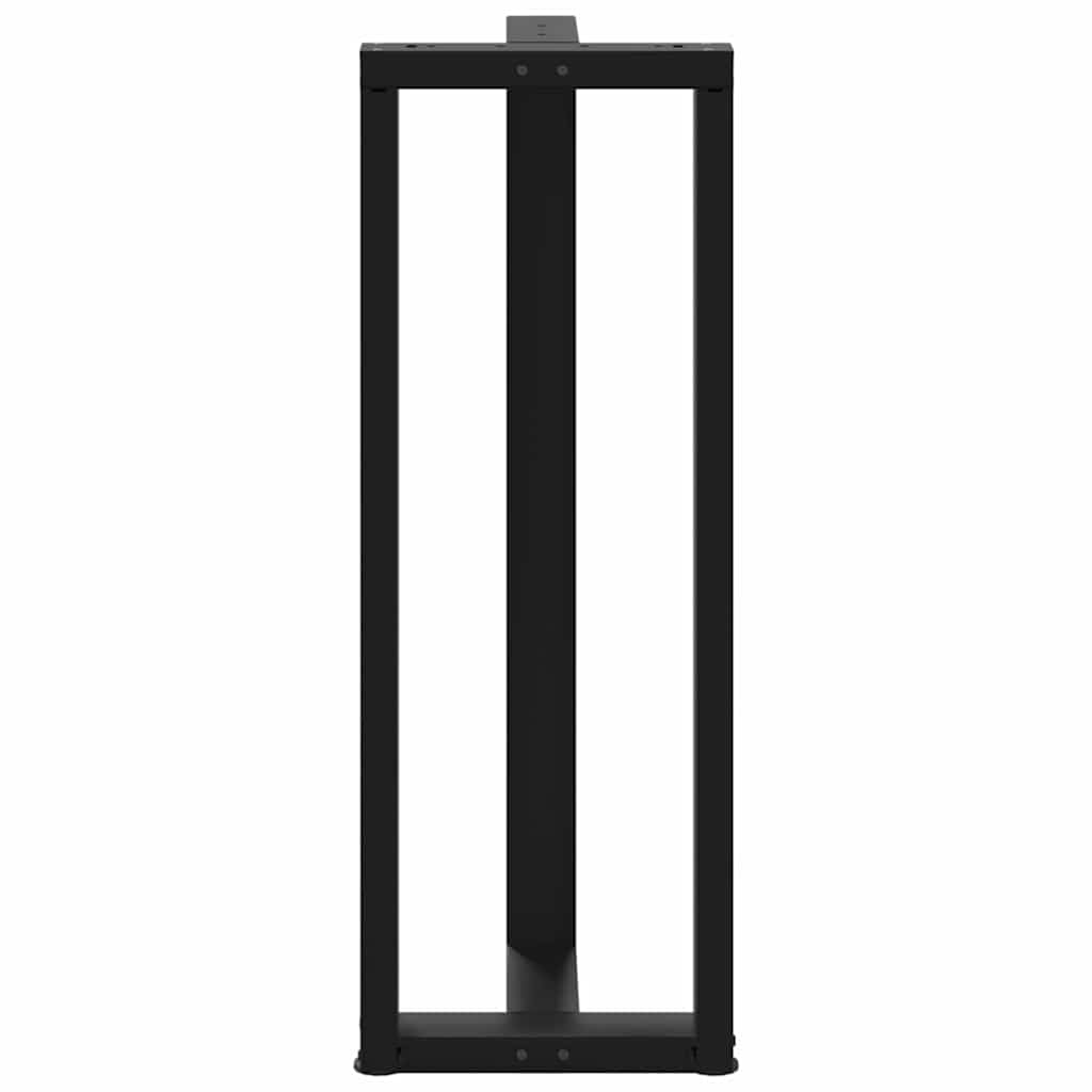 Pieds de table de bar forme de T 2 pcs noir 50x35x(111-112) cm