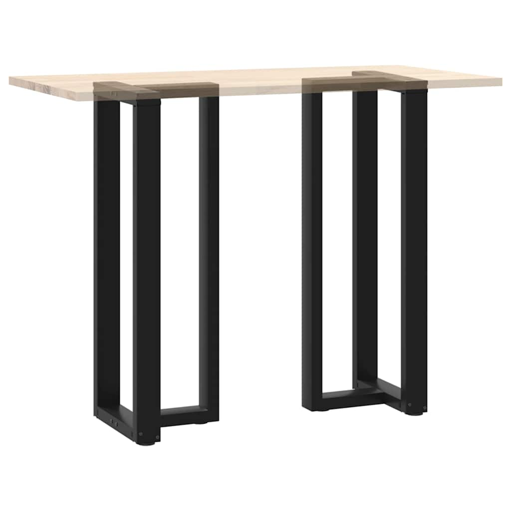 Pieds de table de bar forme de T 2 pcs noir 50x35x(111-112) cm