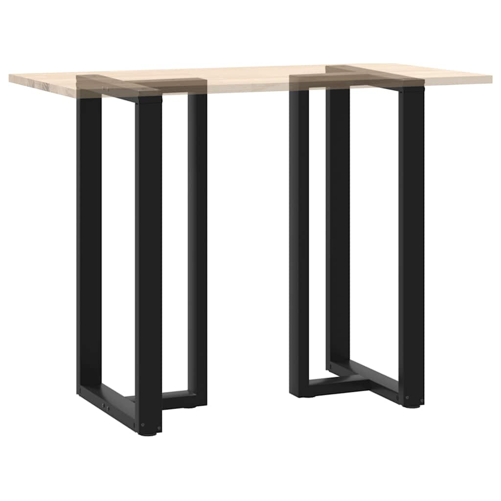 Pieds de table de bar forme de T 2 pcs noir 60x35x(111-112) cm