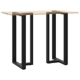 Pieds de table de bar forme de T 2 pcs noir 60x35x(111-112) cm