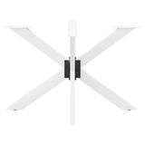 Spider-shaped dining table leg white 120x68x(72-73) cm