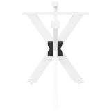 Spider-shaped dining table leg white 120x68x(72-73) cm