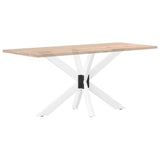 Spider-shaped dining table leg white 120x68x(72-73) cm