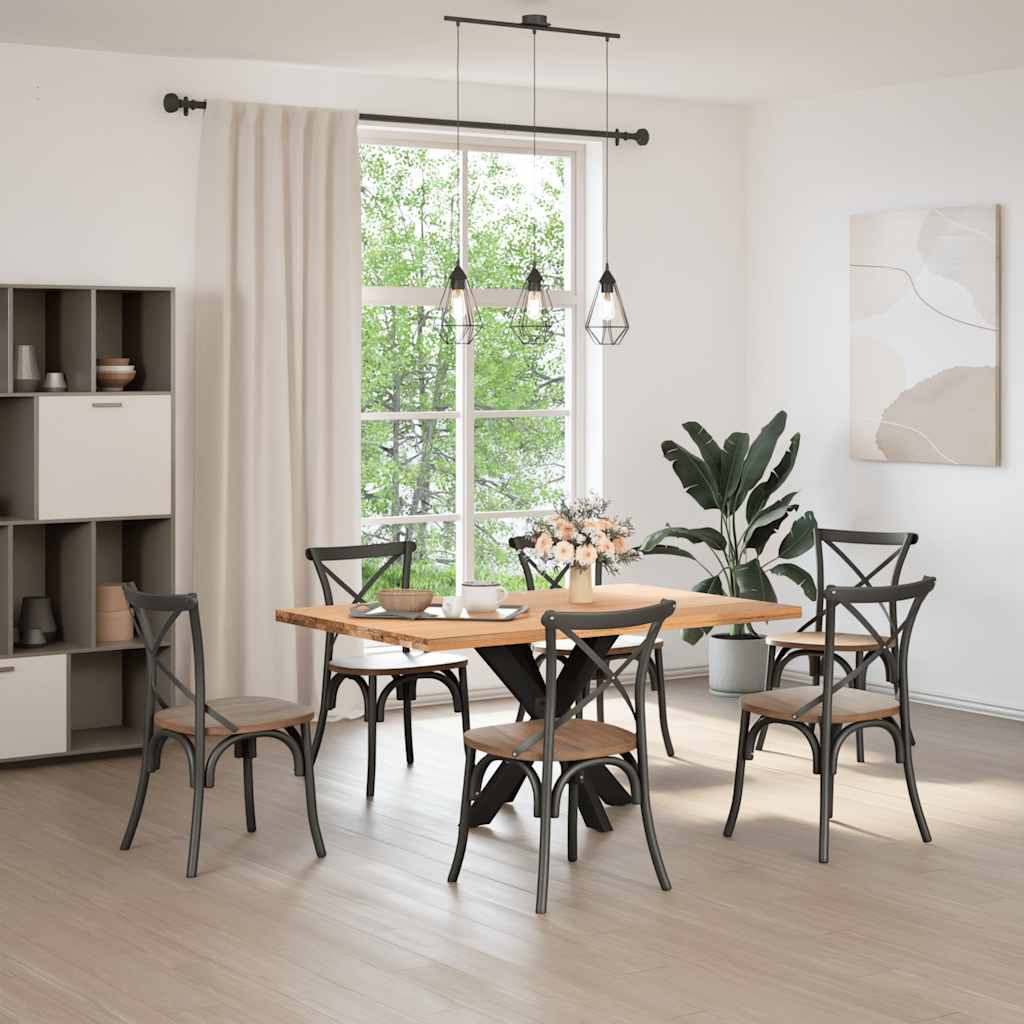 Spider-shaped dining table leg black 85x85x(72-73) cm