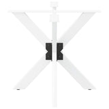 Spider-shaped dining table leg white 85x85x(72-73) cm