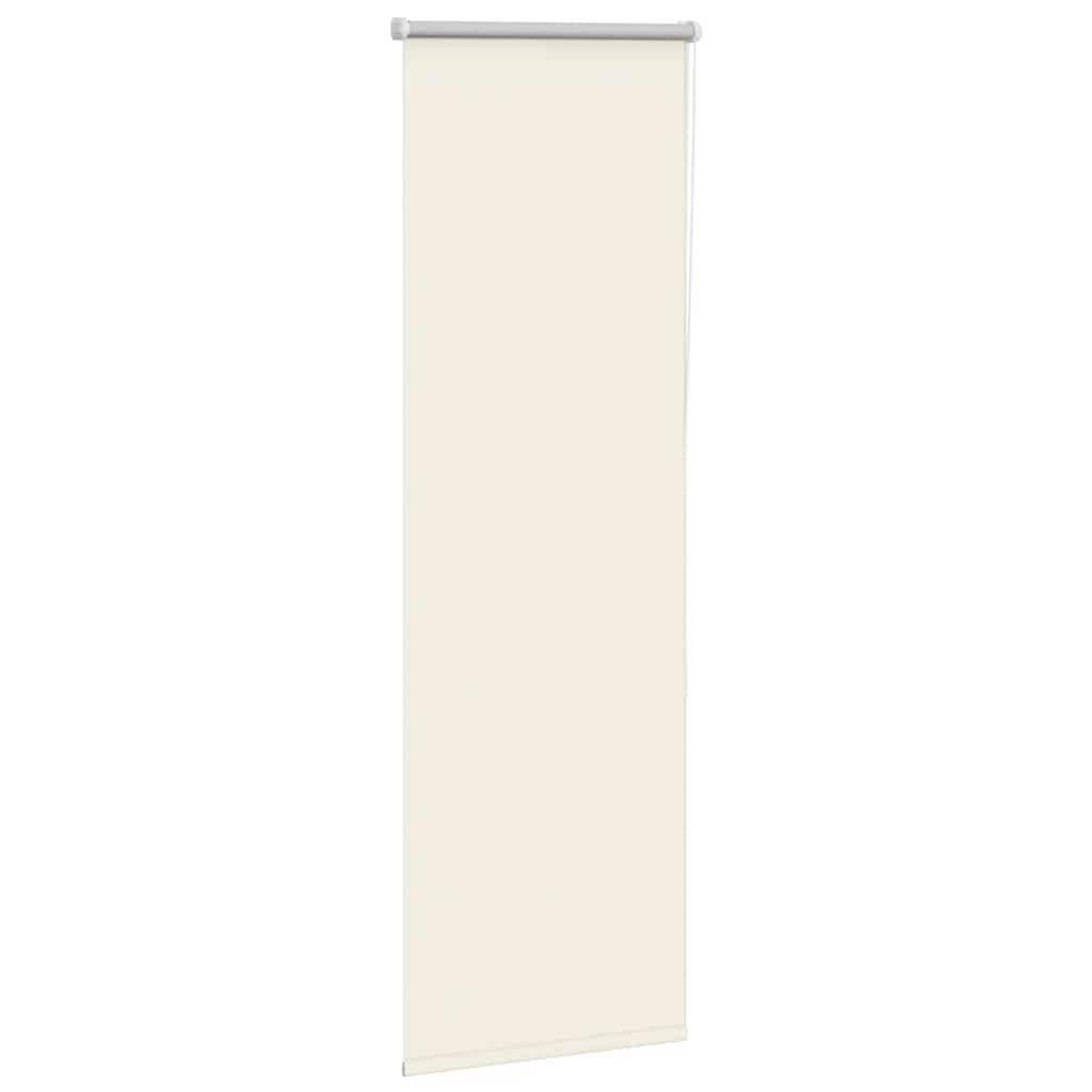 Store enrouleur occultant blanc cassé 45x130cm largeur du tissu