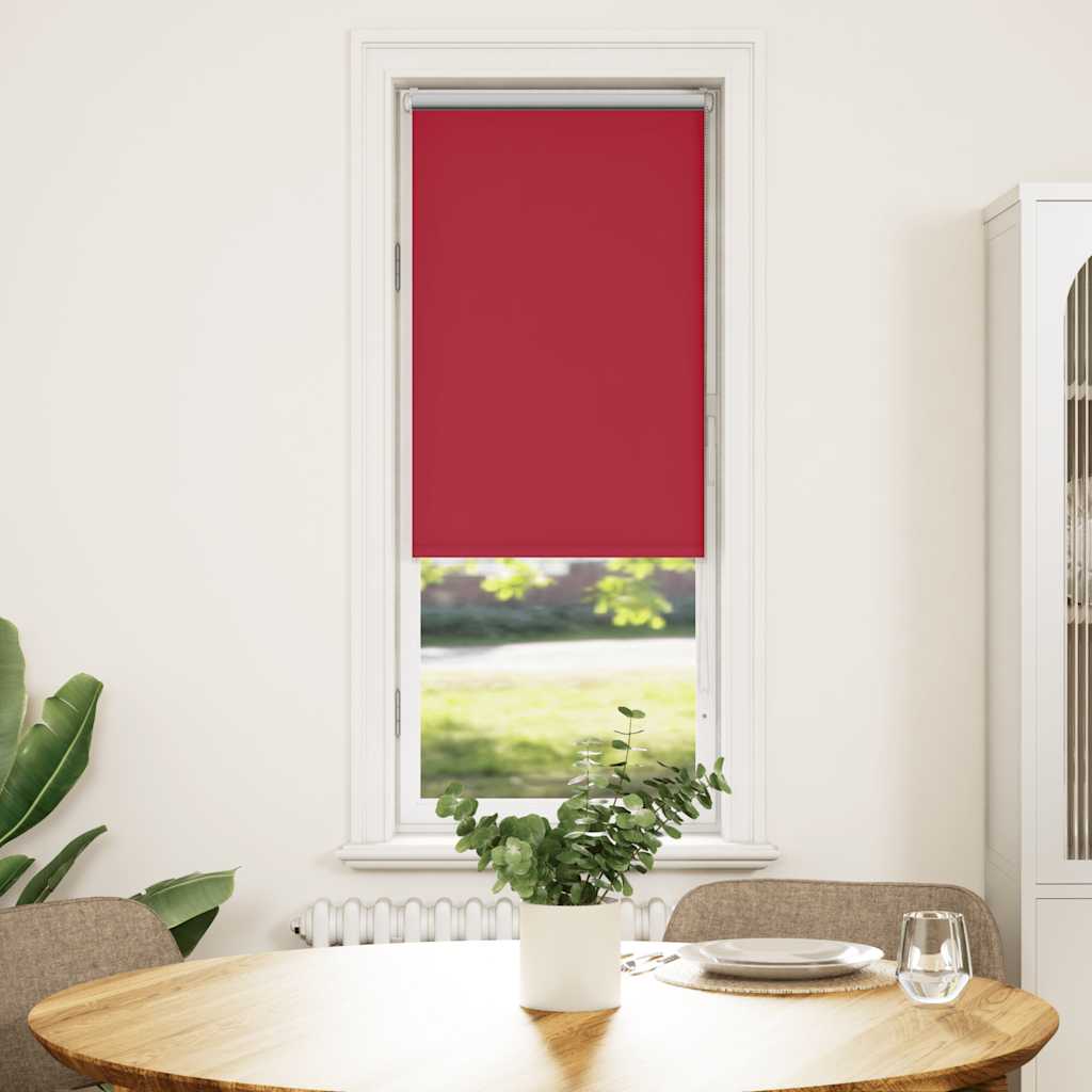 Red blackout roller blind fabric width 45.7 cm