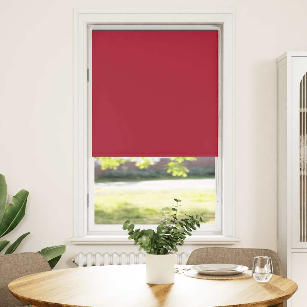 Red blackout roller blind fabric width 75.7 cm