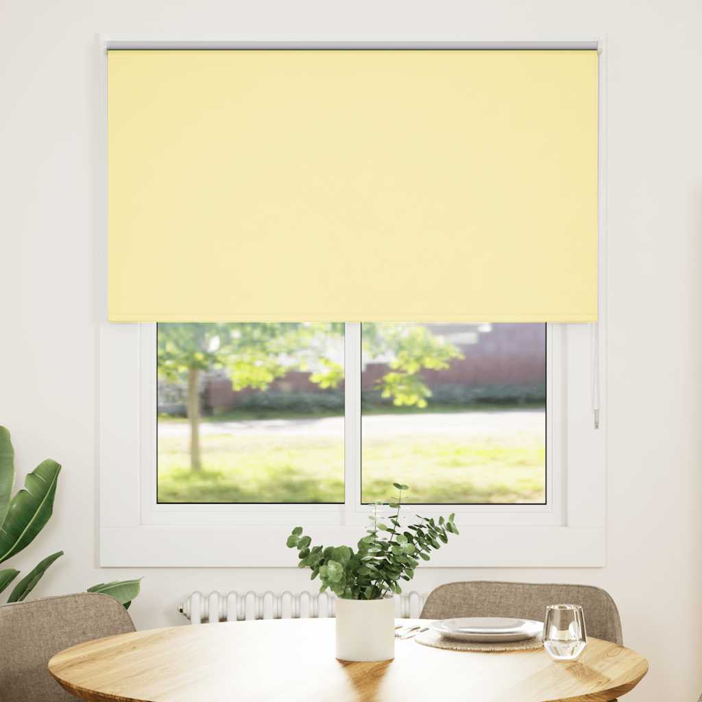 Yellow blackout roller blind fabric width 121.6 cm