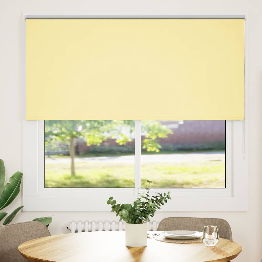 Yellow blackout roller blind fabric width 151.6 cm