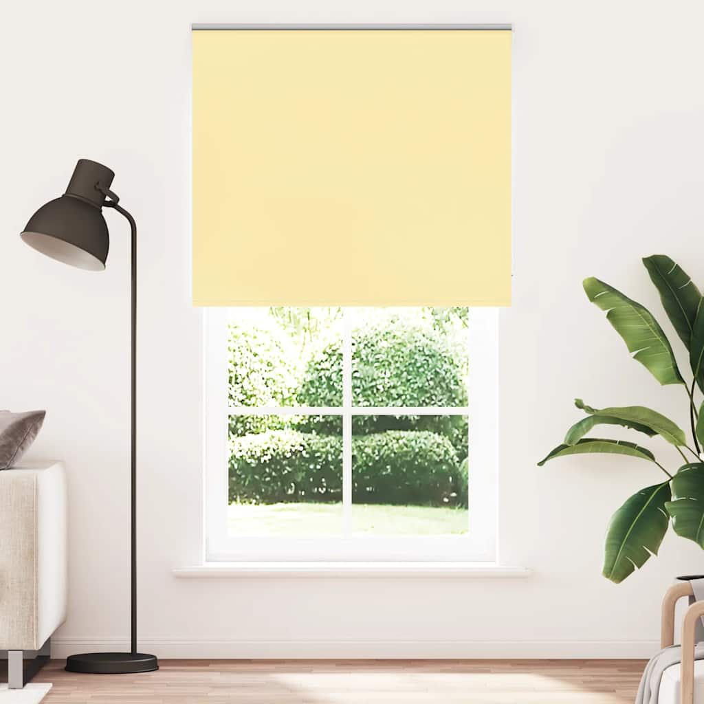 Yellow blackout roller blind fabric width 131.6 cm