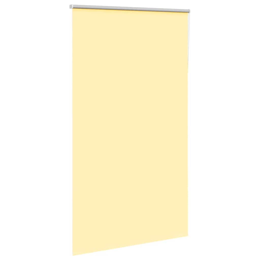 Store enrouleur occultant jaune largeur du tissu 126,6 cm