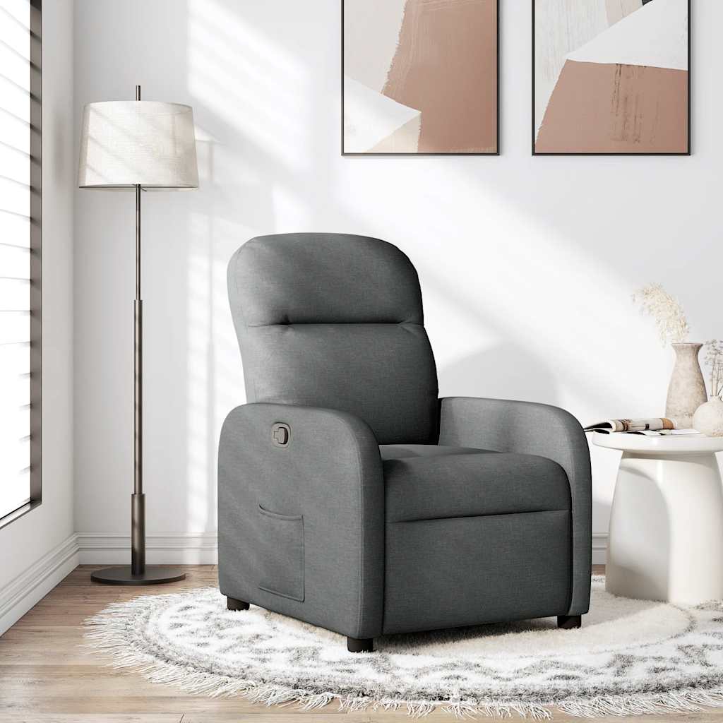 Fauteuil inclinable Gris foncé Tissu