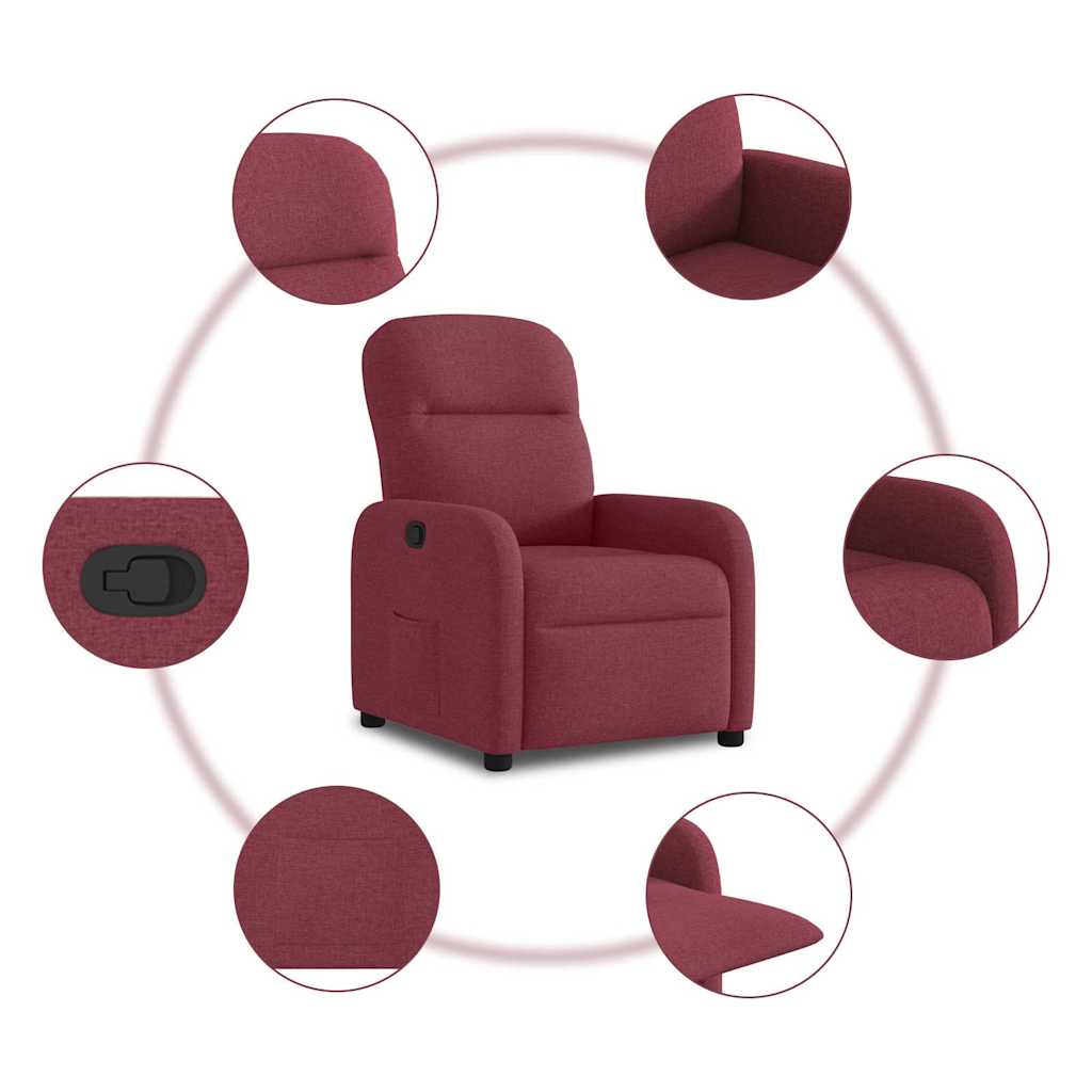 Fauteuil inclinable Rouge bordeaux Tissu