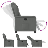 Fauteuil inclinable Gris foncé Tissu