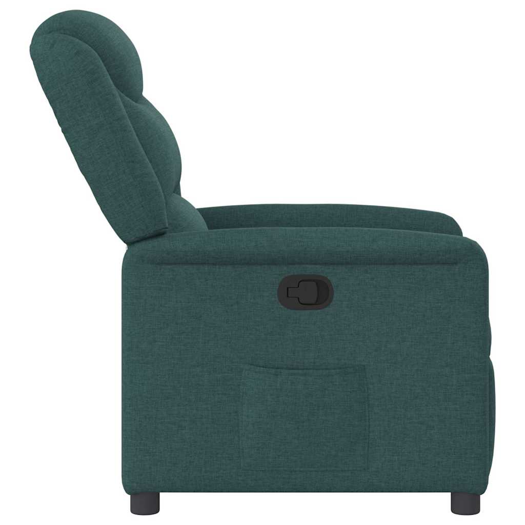 Fauteuil inclinable Vert foncé Tissu