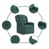 Fauteuil inclinable Vert foncé Tissu