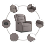 Fauteuil inclinable Taupe Tissu