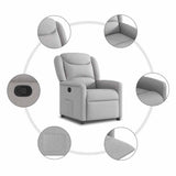 Fauteuil inclinable gris nuage tissu