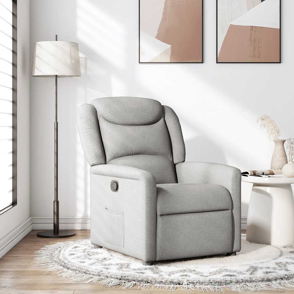 Fauteuil inclinable gris nuage tissu