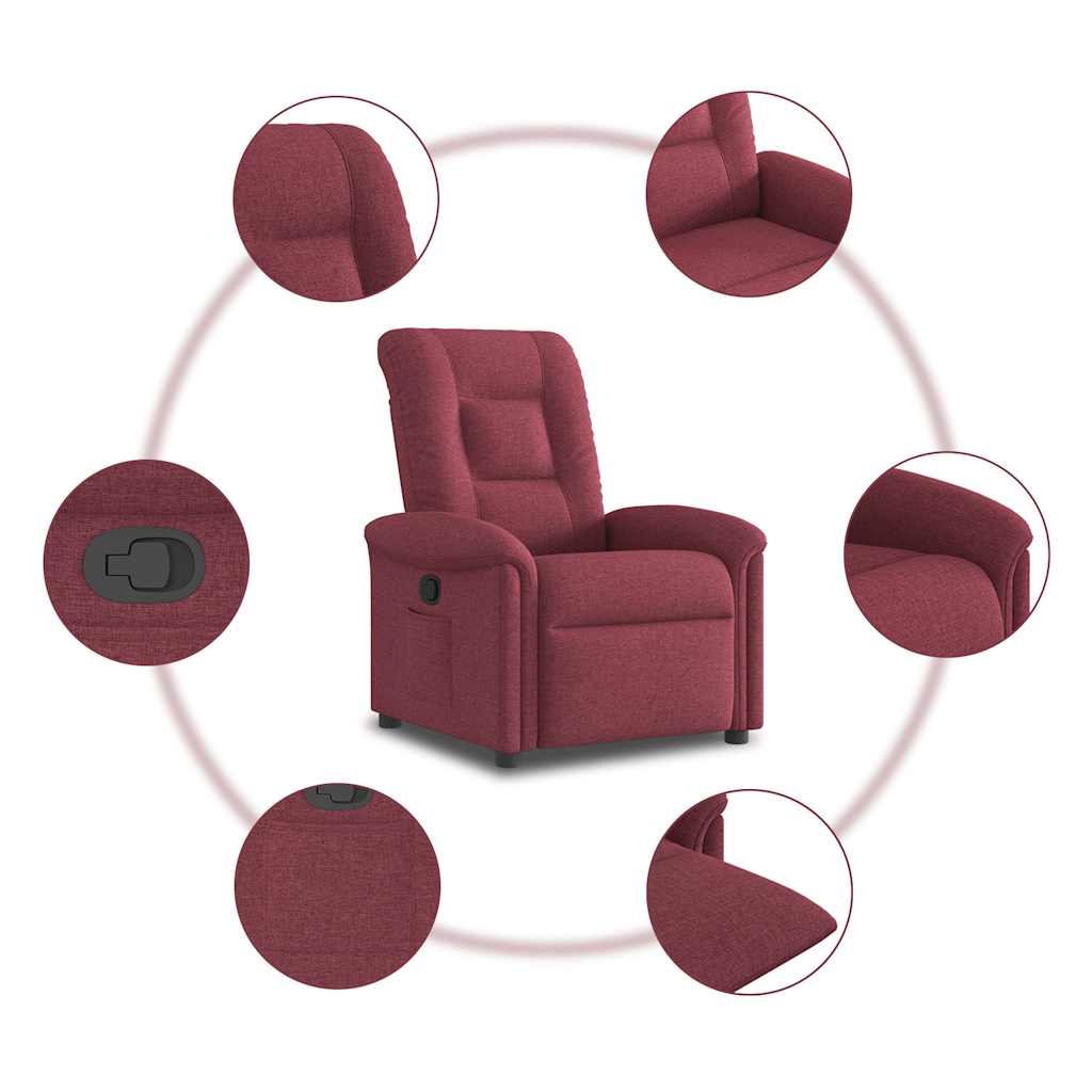 Fauteuil inclinable Rouge bordeaux Tissu