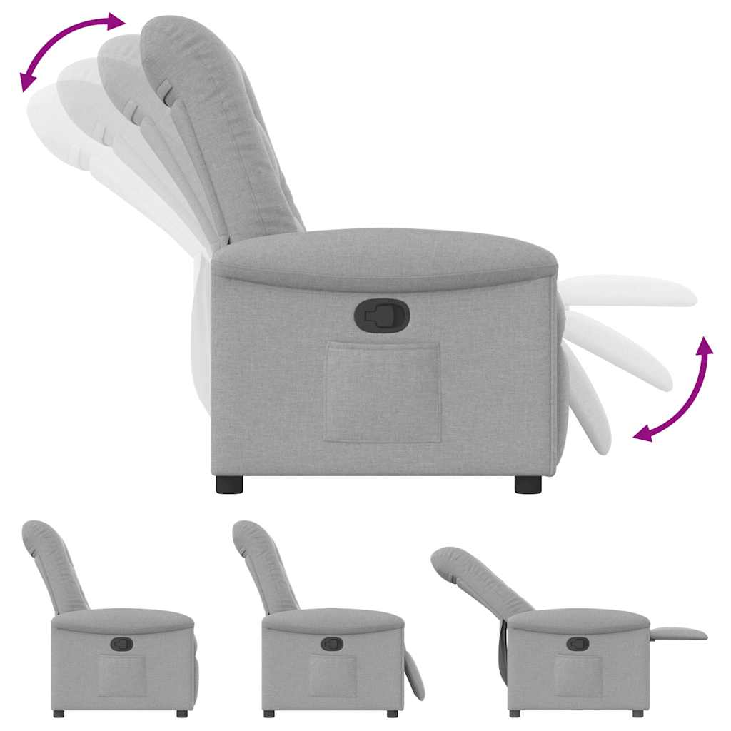 Fauteuil inclinable gris nuage tissu