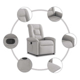 Fauteuil inclinable gris nuage tissu