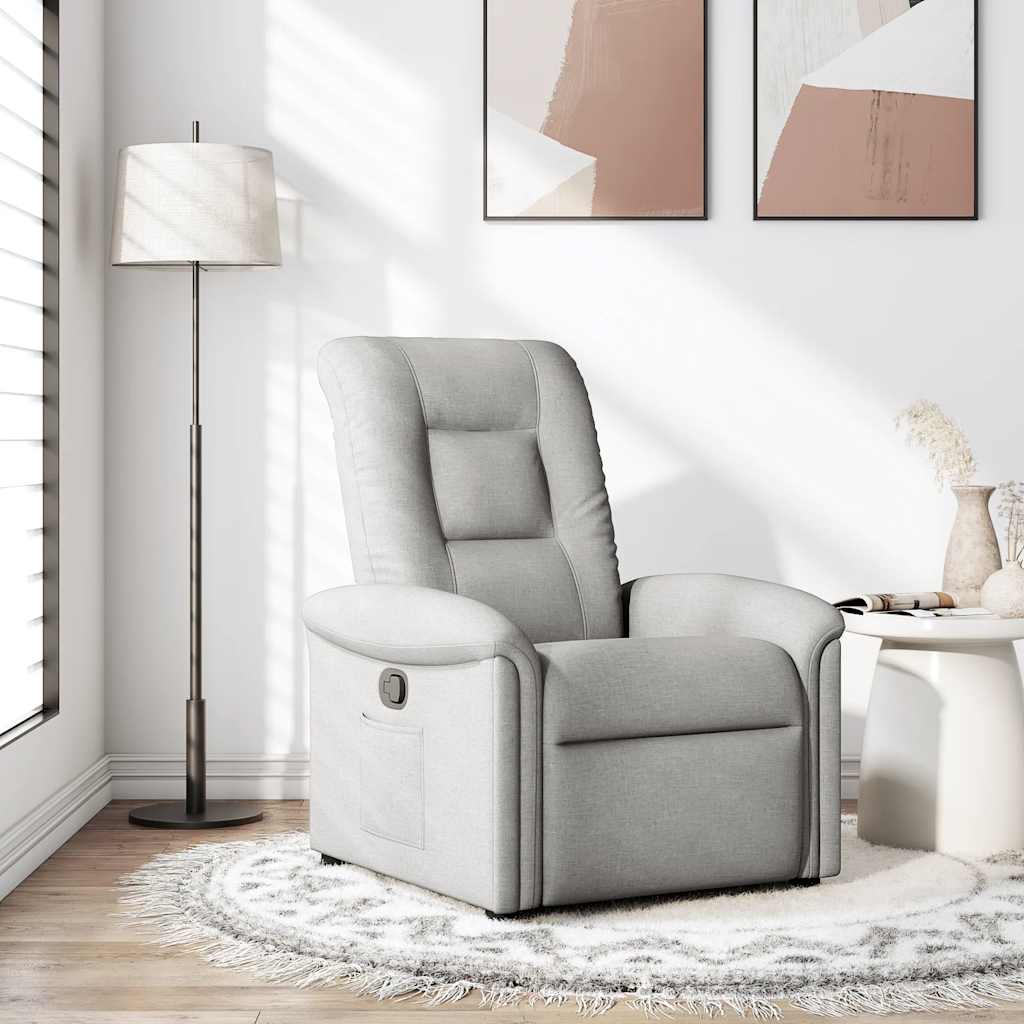 Fauteuil inclinable gris nuage tissu