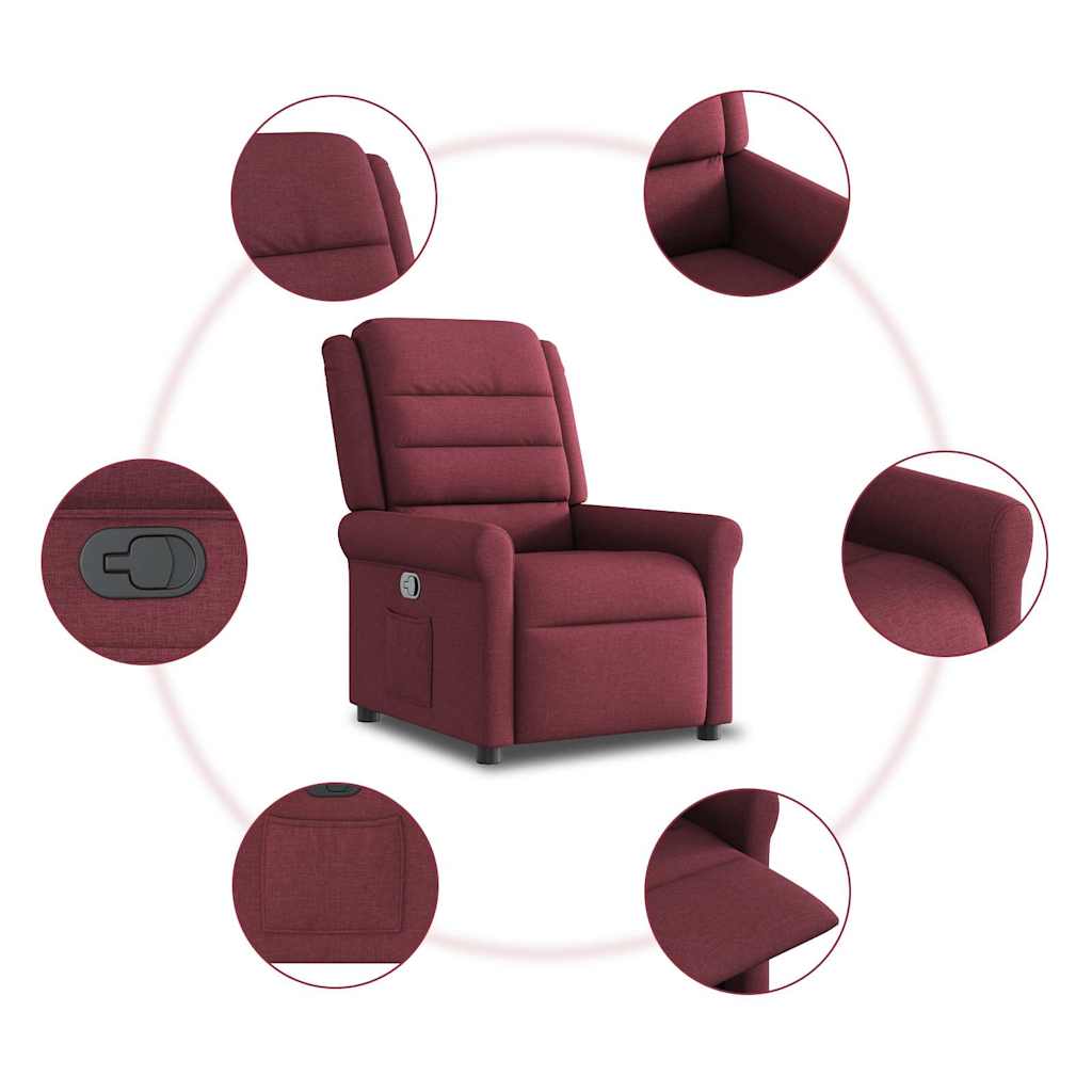 Fauteuil inclinable Rouge bordeaux Tissu