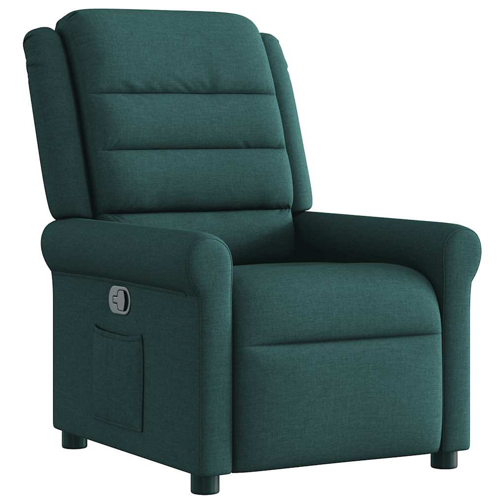 Fauteuil inclinable Vert foncé Tissu