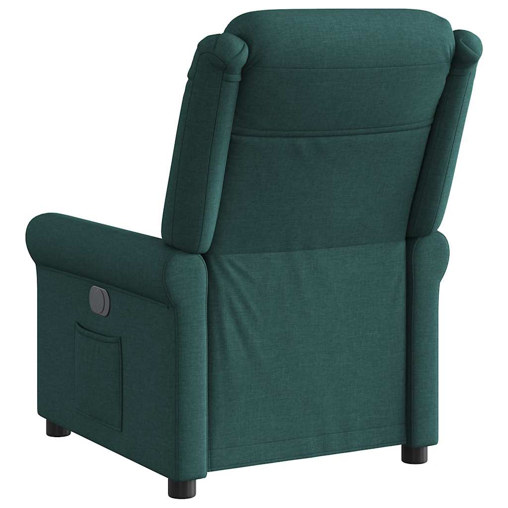 Fauteuil inclinable Vert foncé Tissu