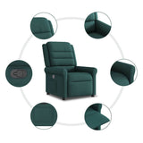 Fauteuil inclinable Vert foncé Tissu