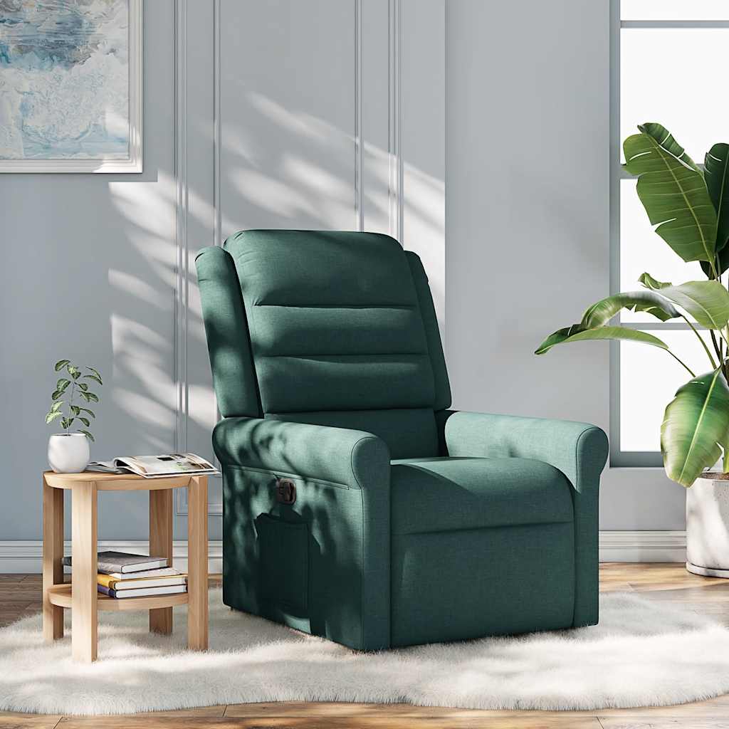 Fauteuil inclinable Vert foncé Tissu