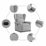 Fauteuil inclinable gris nuage tissu