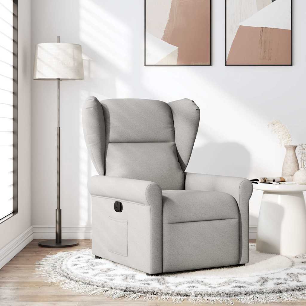 Fauteuil inclinable gris nuage tissu