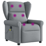 Fauteuil de massage inclinable Gris clair Tissu