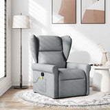 Fauteuil de massage inclinable Gris clair Tissu