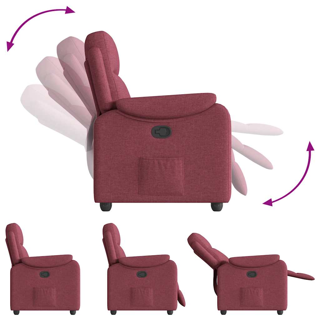 Fauteuil inclinable Rouge bordeaux Tissu