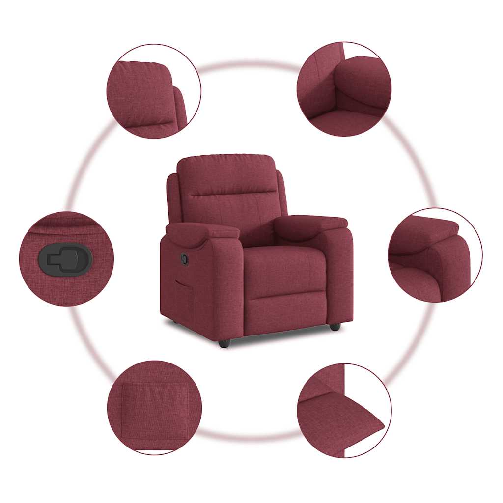 Fauteuil inclinable Rouge bordeaux Tissu